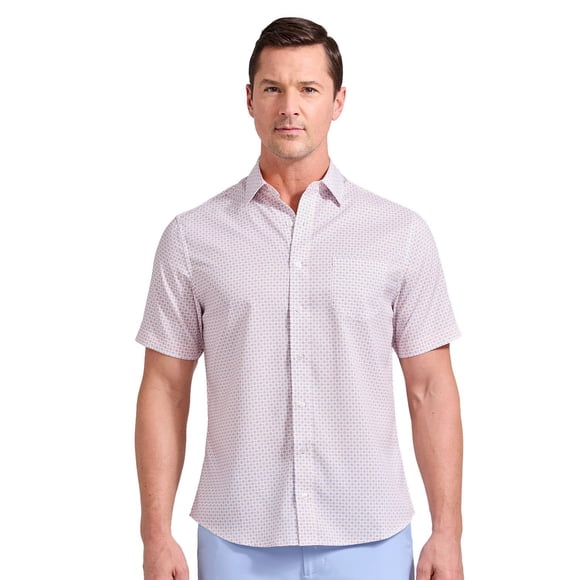 Nick Graham Men's Performance Short Sleeve Woven Sport Shirt