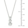 thumbnail image 3 of Lab Created Round Cut 1.96 CT. T.W. 3-Stone Floating Diamond Pendant Necklace in 18K Gold, 3 of 8