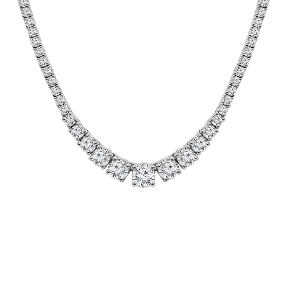 Lab Created 4.95 CT.T.W. Round Cut Diamond Pendant Necklace in 18K Gold