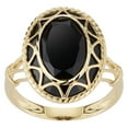 thumbnail image 1 of Oval Black Onyx Ring in 14K Gold, 1 of 4