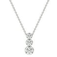 thumbnail image 1 of Lab Created Round Cut 1.96 CT. T.W. 3-Stone Floating Diamond Pendant Necklace in 18K Gold, 1 of 8