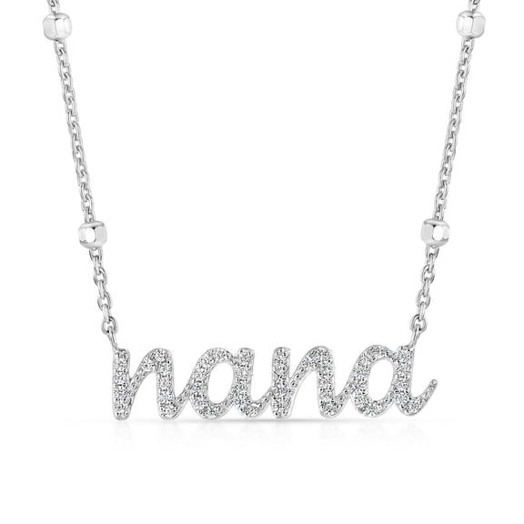 Sterling Silver and Diamond Identity Necklace