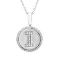 thumbnail image 1 of Diamond Initial Pendant Necklace in Sterling Silver, 1 of 5