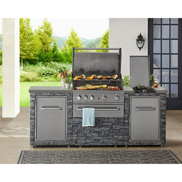 Member's Mark SS304 Deluxe Stacked Stone 4-Burner Natural Gas