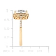 thumbnail image 5 of Lab Created Emerald Cut Gemstone & Diamond Ring in 14K Gold, 5 of 6