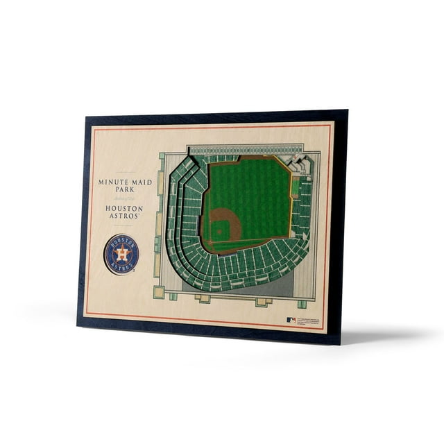 YouTheFan MLB 5-Layer Stadium View 3D Wall Art, Assorted Teams