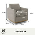 thumbnail image 3 of Member's Mark Modern Classic Fabric Swivel Chair, Assorted Colors, 3 of 9