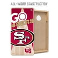 thumbnail image 3 of YouTheFan San Francisco 49ers 2'x4' Cornhole Board Set, 3 of 6