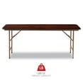 thumbnail image 2 of Alera Wood Rectangular Folding Table, 72"W x 18"D x 29"H, Mahogany, 2 of 8