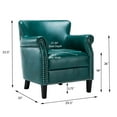 thumbnail image 3 of Hallie Club Top-Grain Leather Chair, Assorted Colors, 3 of 9