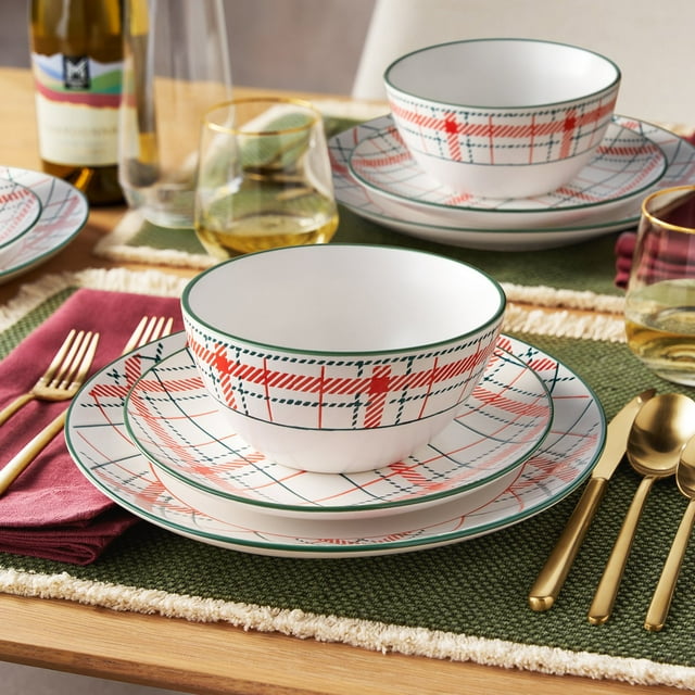 Member's Mark 12-Piece Stoneware Holiday Dinnerware Set