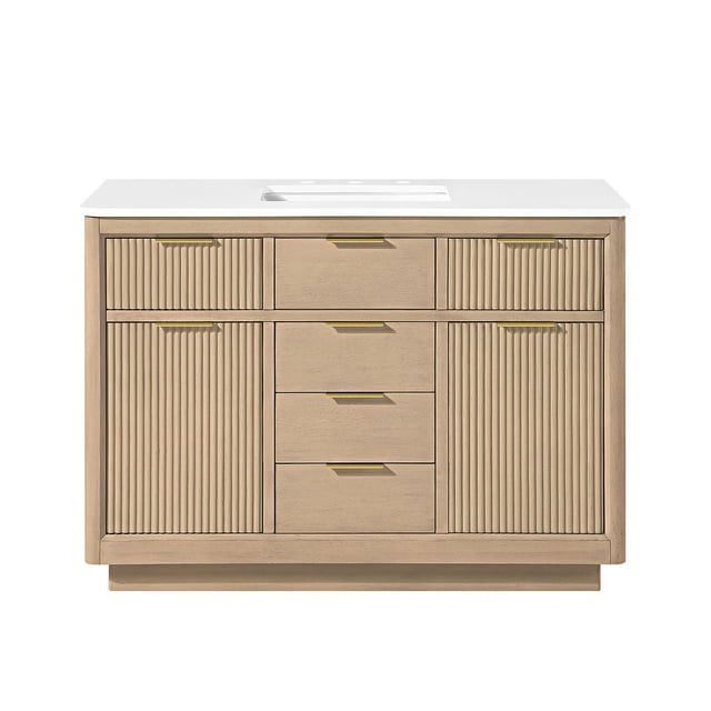 OVE Decors Xander Vanity with Engineered Marble Vanity Top and Rectangular Undermount Sink - Assorted Colors and Sizes Available