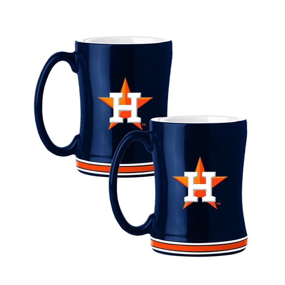 Logo Brands Houston Astros 14oz Relief Mug Set