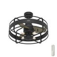 thumbnail image 10 of Hunter 27 inch Circulus Matte Black Caged Ceiling Fan with LED Light Kit and Handheld Remote, Black, 10 of 15