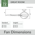 thumbnail image 8 of Hunter Downtown ENERGY STAR® Damp Rated Ceiling Fan and Wall Control - 72" & 60" Assorted Colors, 8 of 19