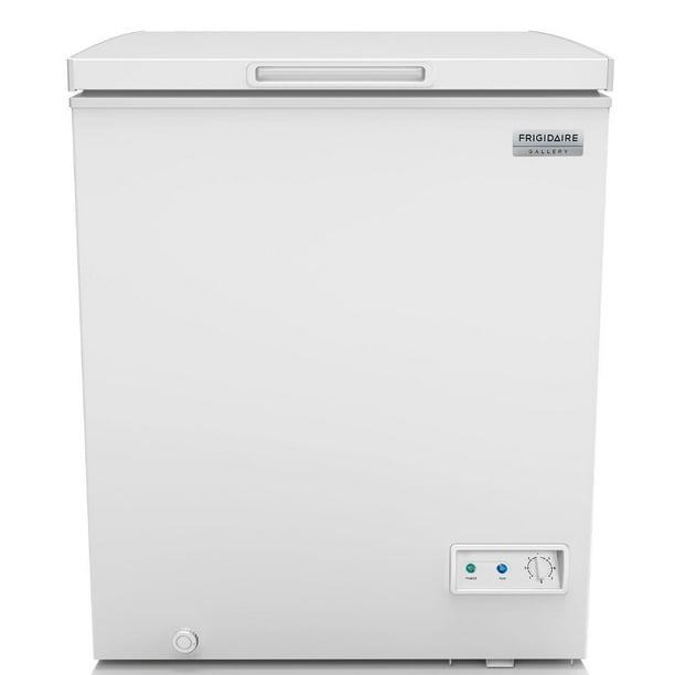 Frigidaire Gallery Chest Freezer, 5 Cu. Ft. Deep Freezer with Adjustable Thermostat, Easy Defrost Drain and Removable Wire Basket, White