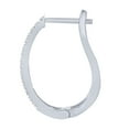 thumbnail image 2 of 0.46 CT. T.W. Baguette & Round Cut Diamond Hoop Earrings in 14K Gold, 2 of 3