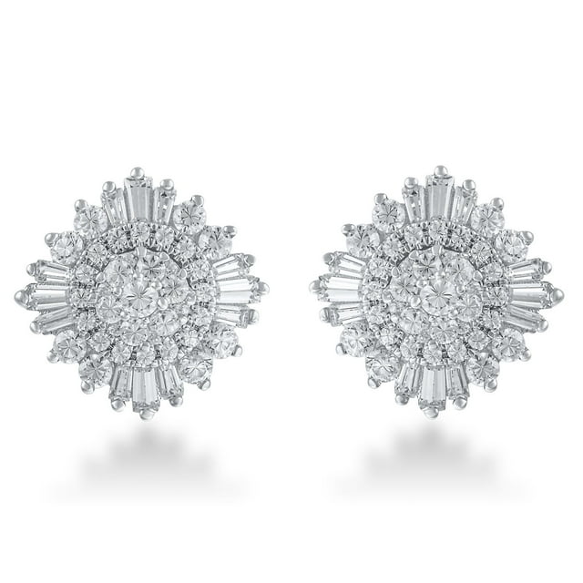 1.00 CT. T.W. Diamond Earrings in 14K White Gold