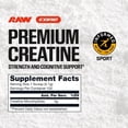 thumbnail image 2 of RAW Nutrition Creatine Monohydrate Powder, Unflavored, 510g 100 Servings, 2 of 8