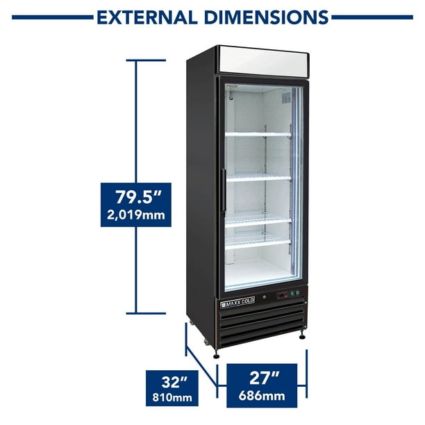 Maxx Cold X-Series Single Door Upright Merchandiser Freezer (23 cu