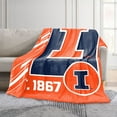 thumbnail image 2 of Logo Brands Illinois Fighting Illini 60"x70" Super Plush Blanket, 2 of 6