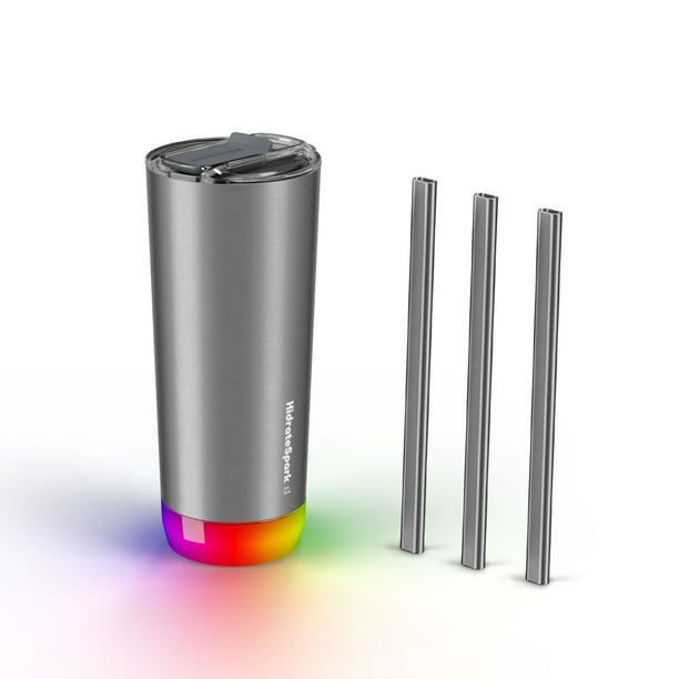 HidrateSpark Pro 20-oz. Stainless Steel Smart Tumbler w/ 3 Straws