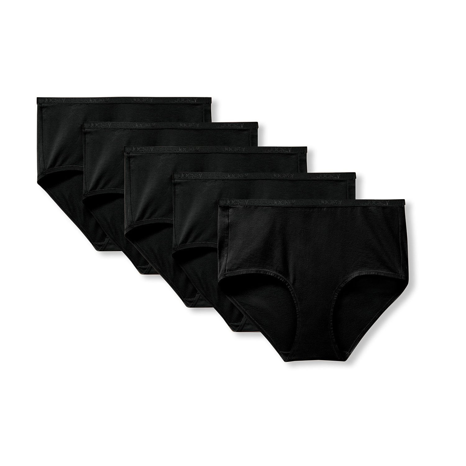 Jockey Women's 5-Pack Organic Cotton Stretch Modern Brief