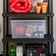 thumbnail image 3 of IRIS USA 72 Qt Plastic Storage Box with Lid and Latches, Clear, 3 Piece Set, 3 of 5