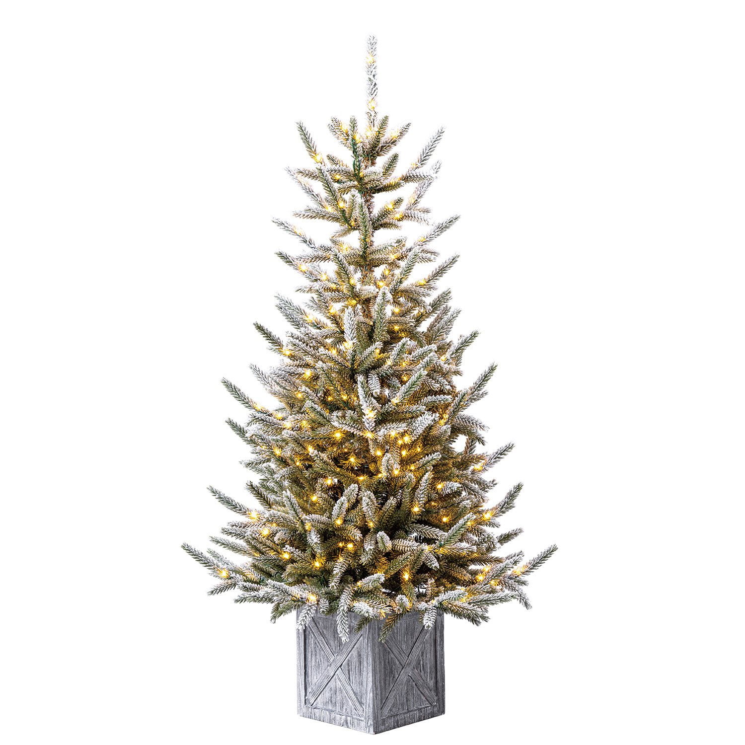 out         ✩NaturalXmas✩雪のつもったキラメクツリー✩⡱ Member's Mark 4.5' Snowy Georgia Pre-Lit Topiary - Samsclub.com