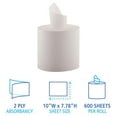 thumbnail image 2 of Boardwalk Center-Pull Hand Towels, 2-Ply, Perforated, 7 7/8" x 10", White (600/roll, 6 rolls), 2 of 5