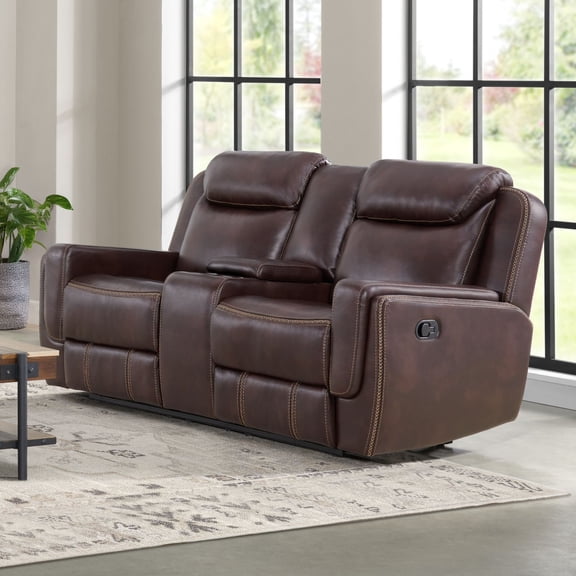 Society Den Lynx Motion Loveseat with Console