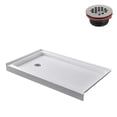 thumbnail image 7 of Streamline 60 in. x 36 in. Alcove Acrylic Shower Base With Left, Center or Right Drain / Glossy Black or White, 7 of 9