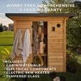 thumbnail image 2 of Backyard Discovery 4-6 Person Cedar Outdoor Cabin Sauna with Electric Heater and Glass Door, 2 of 12