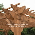 thumbnail image 7 of Backyard Discovery Beaumont Cedar Pergola with Trellis Roof and PowerPort, Choose Size, 7 of 13