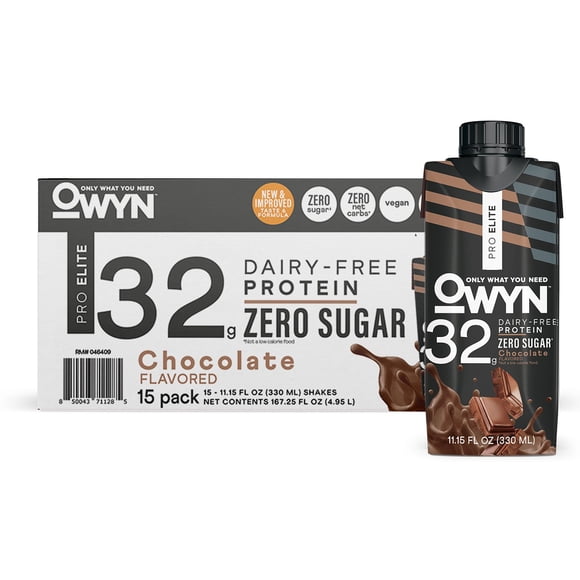 OWYN Pro Elite 32g Keto Plant Protein Shake, Chocolate 11.15 fl. oz., 15 pk.