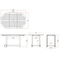 thumbnail image 6 of Member's Mark FSC Teak Folding Dining Set with Sunbrella Fabric, 7pc, 6 of 8
