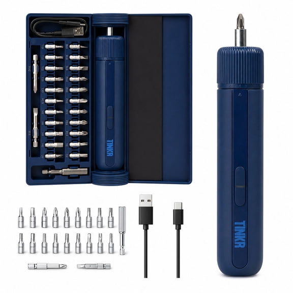 TINKR Cordless Electric Screwdriver Set with Adjustable Torque