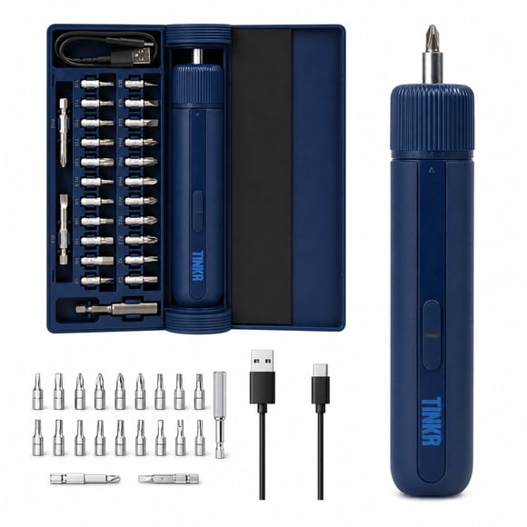 TINKR Cordless Electric Screwdriver Set with Adjustable Torque