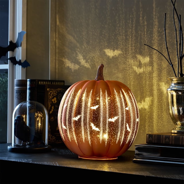 Member's Mark Pre-Lit Rotating Shimmer Pumpkin