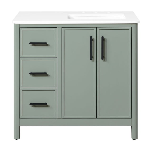 OVE Decors Solas Vanity with Engineered Marble Vanity Top and Rectangular Undermount Sink - Assorted Colours and Sizes Available