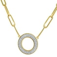 thumbnail image 3 of 0.50 CT. T.W. Diamond Circle in a 14K Gold Chain Link Necklace, 3 of 8