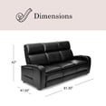 thumbnail image 6 of Member's Mark Maxwell Power Reclining Theater Sofa with Drop Table, Black, 6 of 10