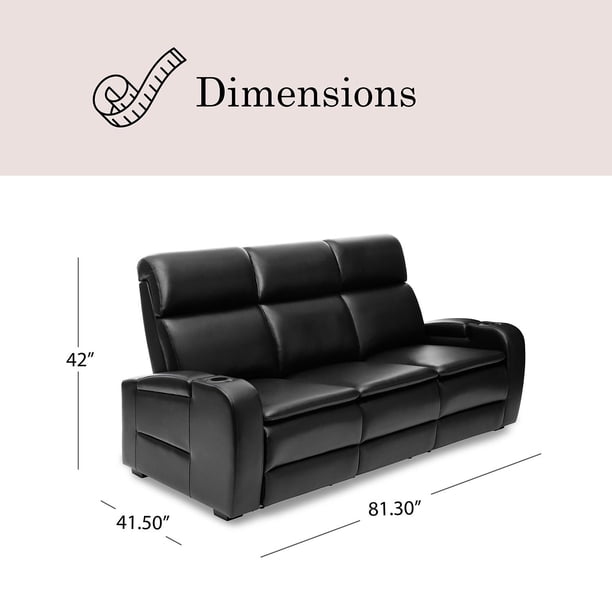 Member's Mark Maxwell Power Reclining Theater Sofa with Drop Table