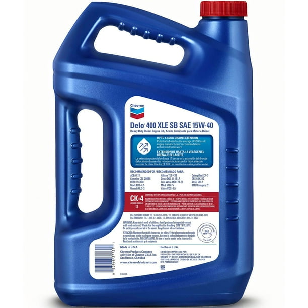 Delo 400 XLE SB Synthetic Blend SAE 15W-40 Heavy-Duty Diesel Motor