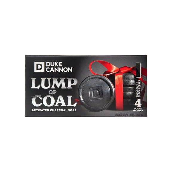 Duke Cannon Lump of Coal Activated Charcoal Soap Pucks, 4 ct.