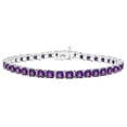 thumbnail image 1 of Princess Cut Gemstone Tennis Bracelet in Sterling Silver, 1 of 4