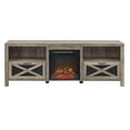 thumbnail image 5 of Abilene 70" Rustic Farmhouse Fireplace TV Stand, Grey Wash, 5 of 8
