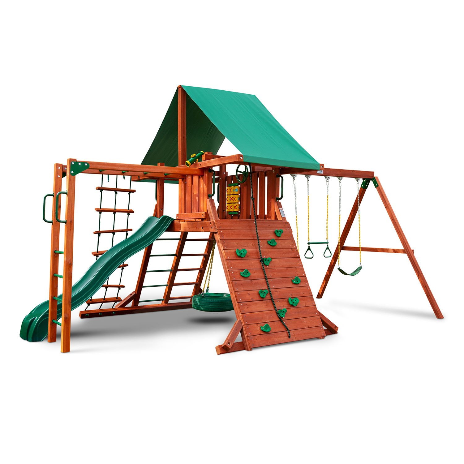 Red Ranger Wooden Playset with Monkey Bars Playset Accessories