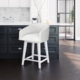 thumbnail image 1 of HH2 Home Upholstered Barrel Back Wood Adjustable Height Swivel Bar Stool, 1 of 19