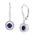 thumbnail image 6 of Round Cut Lab Created Gemstone Dancing Pendant & Earring Set in Sterling Silver, 6 of 8
